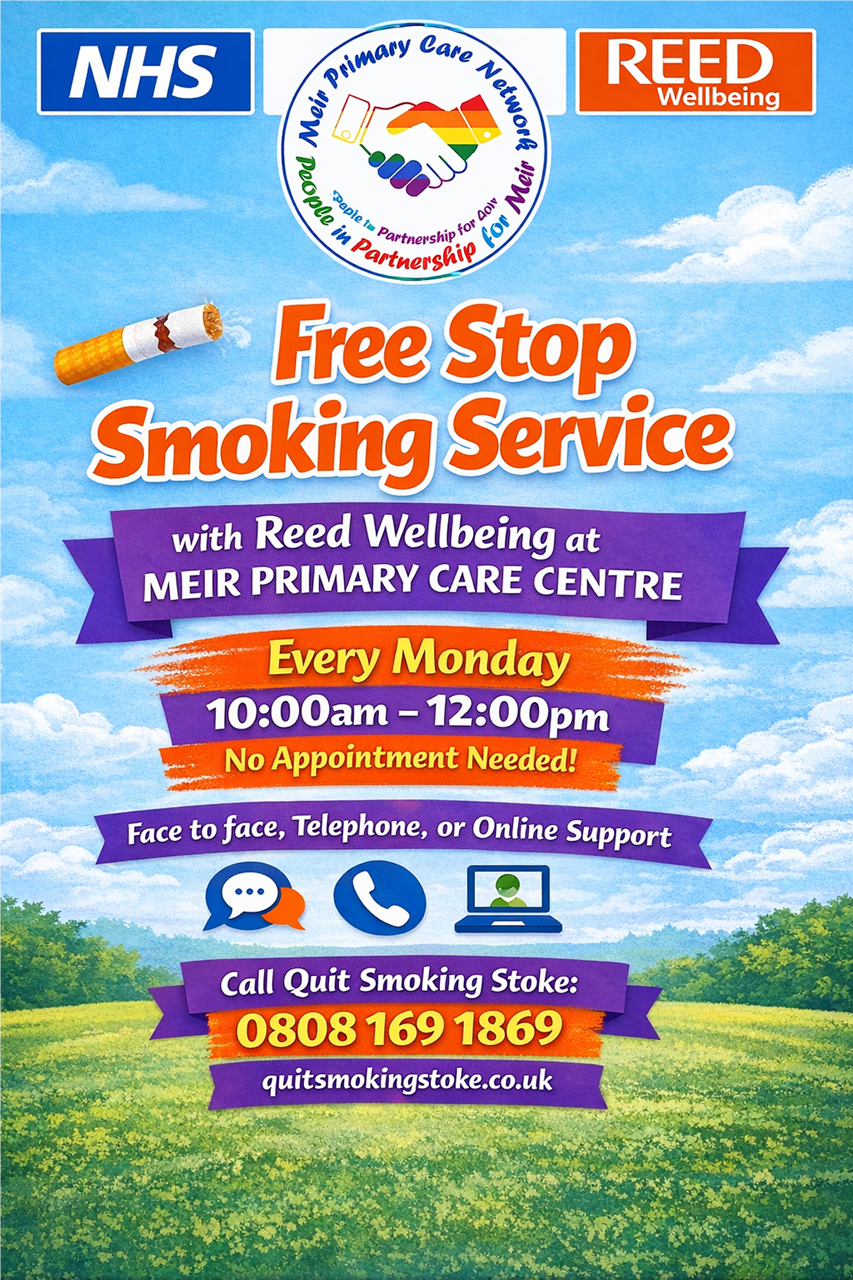Free Stop Smoking Sevrice at Meir Primary Care Centre